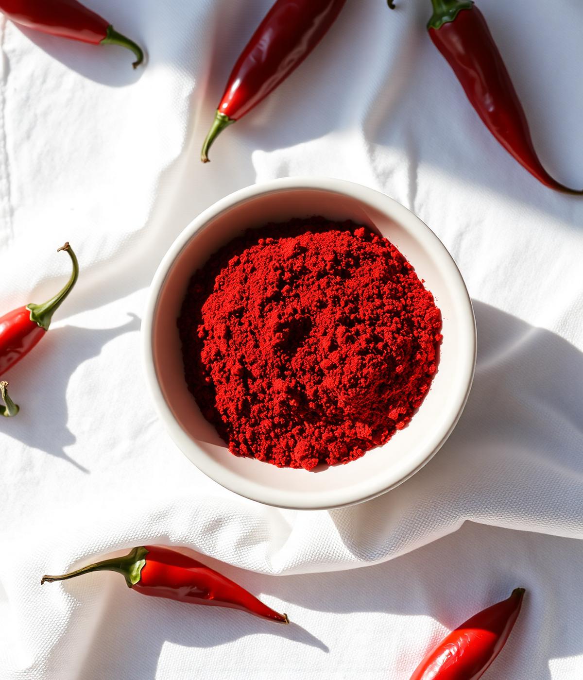 Ceramic bowl of Fajszi paprika powder